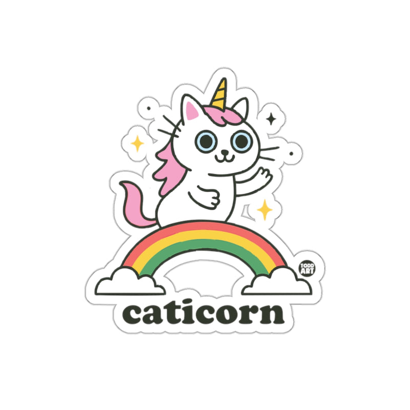Load image into Gallery viewer, Cute Caticorn Rainbow Sticker for Kids and Teens
