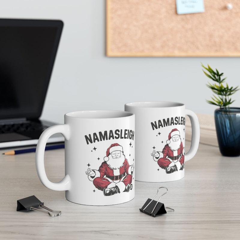 Load image into Gallery viewer, Namasleigh Santa Claus Meditating Christmas Mug
