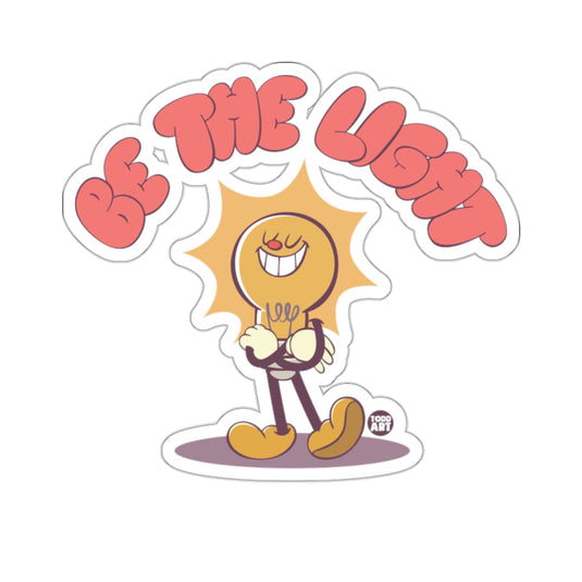 Be The Light Cartoon Lightbulb Sticker Design