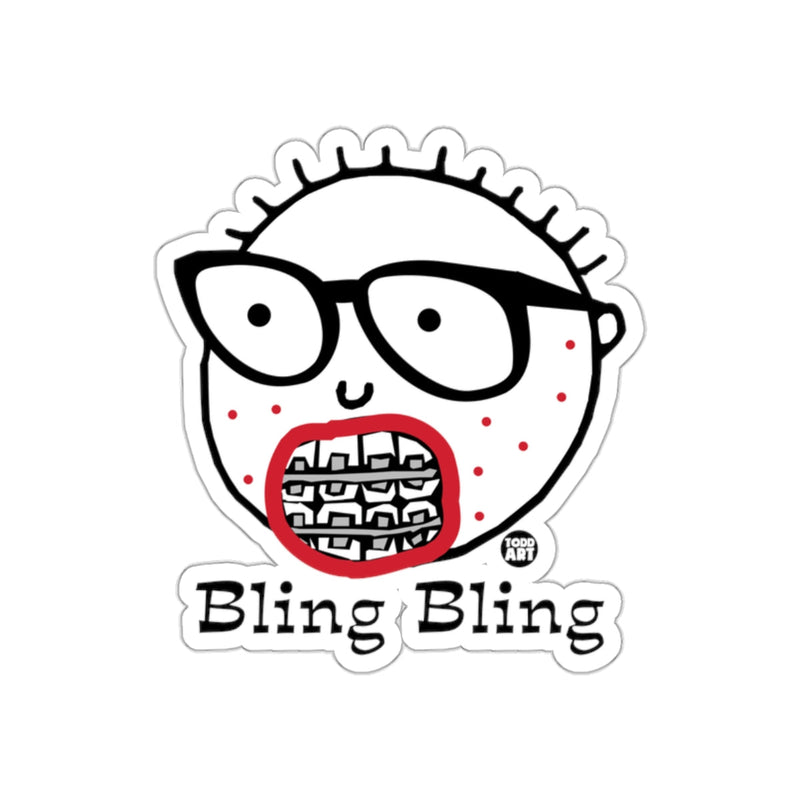 Load image into Gallery viewer, Bling Bling Funny Glasses Illustration Sticker
