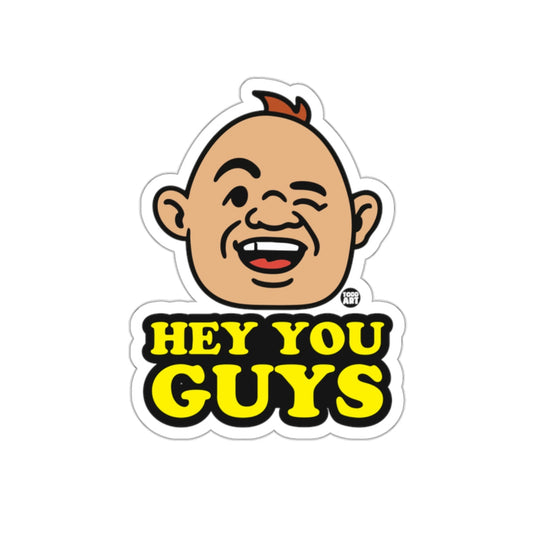 Hey You Guys Funny Cartoon Character Winking sticker