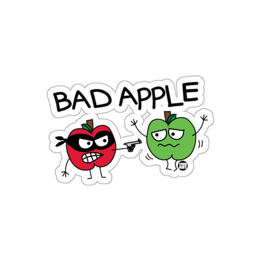 Bad Apple Funny Cartoon Sticker for Laptops and Water Bottles