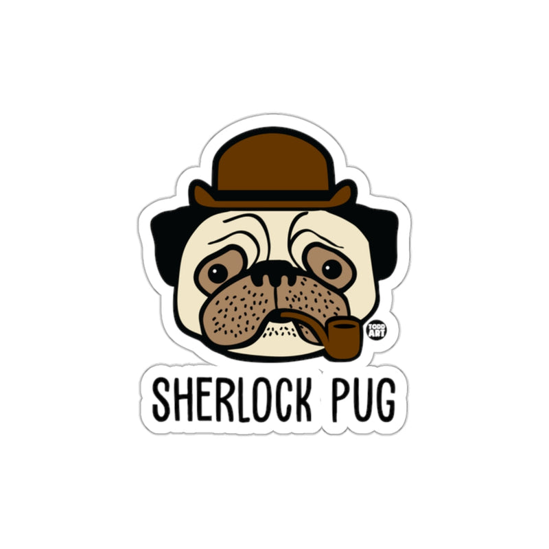 Load image into Gallery viewer, Sherlock Pug Sticker Sherlock Theme Dog Sticker
