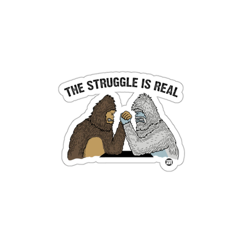 Load image into Gallery viewer, The Struggle Is Real Sasquatch Arm Wrestling Sticker
