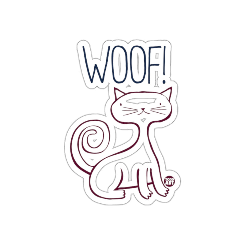 Load image into Gallery viewer, Funny Woof Cat Design Sticker Art For Cat Lovers
