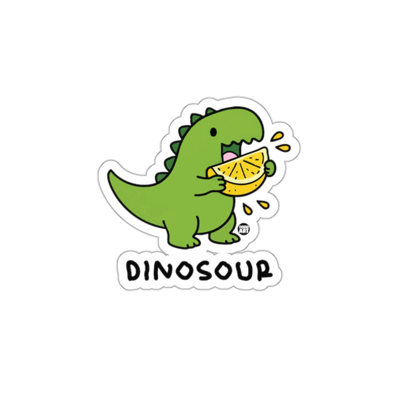 Load image into Gallery viewer, Cute Dinosaur Eating Slice of Lemon Sticker
