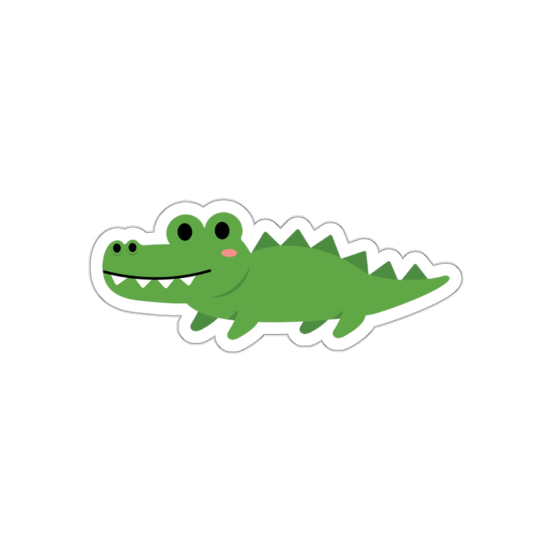 Load image into Gallery viewer, Cute Smiling Green Crocodile Cartoon Sticker product
