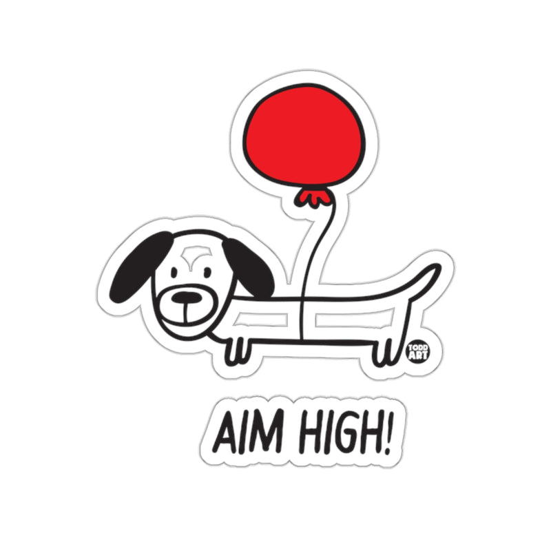 Load image into Gallery viewer, AIM HIGH Dog with Red Balloon Design Sticker
