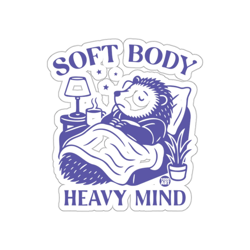 Load image into Gallery viewer, Cozy Resting Bear with Soft Body Heavy Mind Sticker
