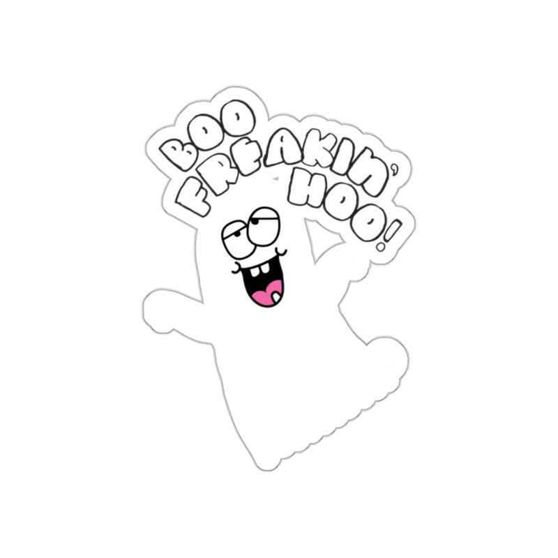 Load image into Gallery viewer, Boo Freakin' Hoo Cartoon Ghost Sticker
