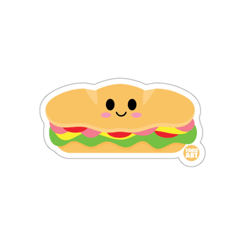 Load image into Gallery viewer, Cute Smiling Sandwich Cartoon Sticker for All Ages
