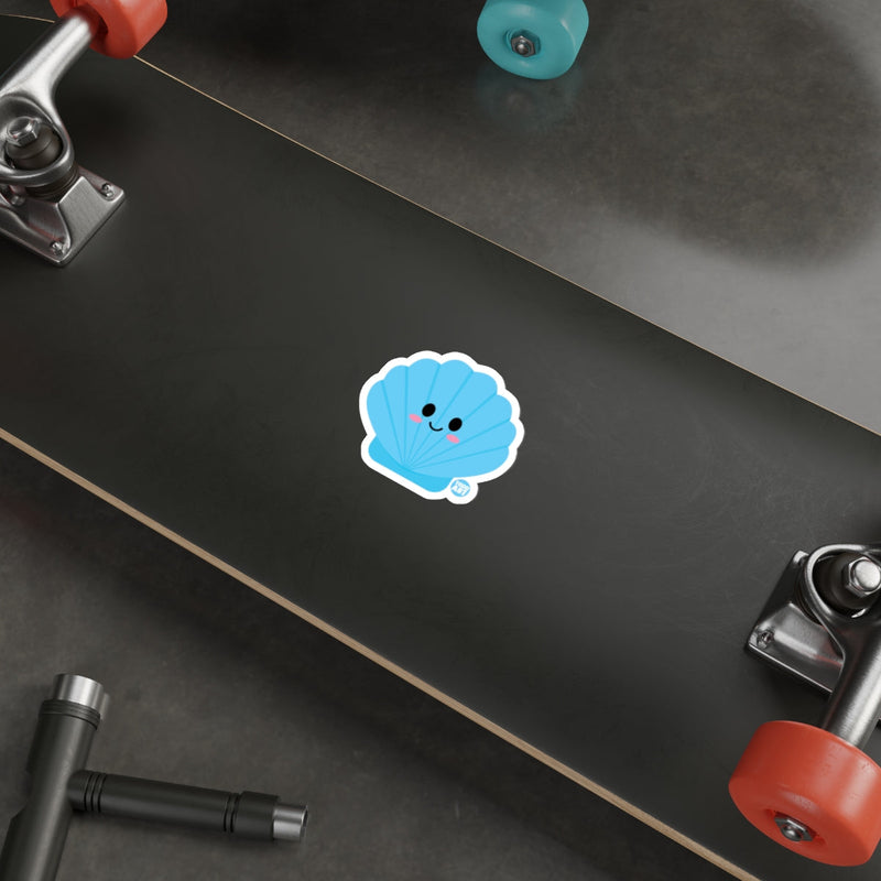 Load image into Gallery viewer, Adorable Blue Seashell Sticker for Skateboard Decor
