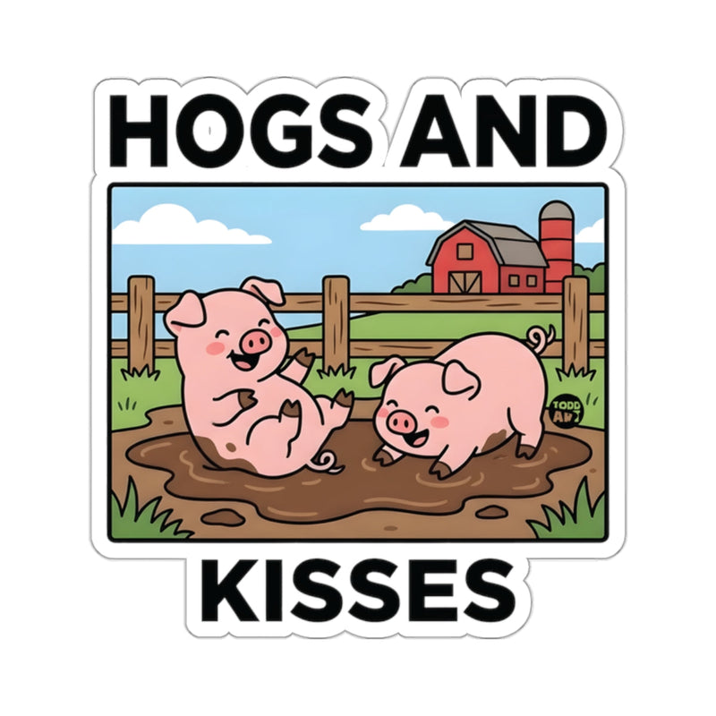 Load image into Gallery viewer, HOGS AND Kisses Cute Pink Pigs Mud Puddle Playtime Farm Scene 
