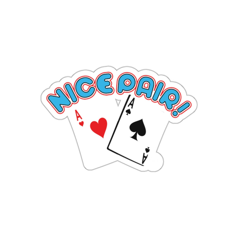 Load image into Gallery viewer, Nice Pair Ace Cards Funny Poker Sticker Design
