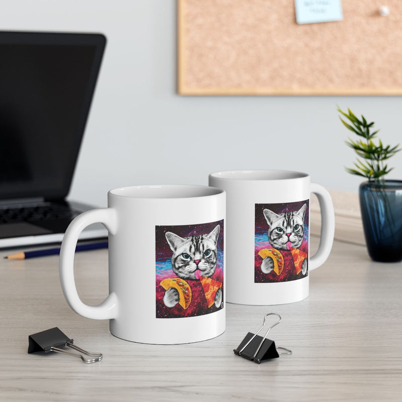 Load image into Gallery viewer, Humorous Cat Drinking from Mug Office Desk Essentials
