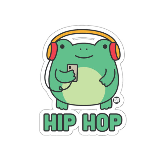 Cute Cartoon Frog with Headphones Hip Hop Sticker