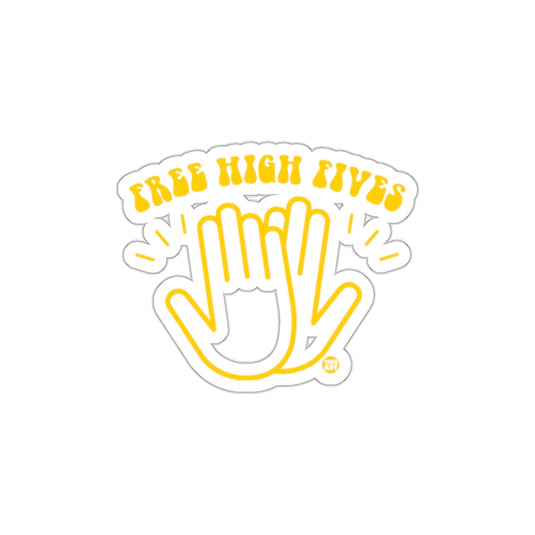 Free High Fives Fun Yellow Graphic Sticker