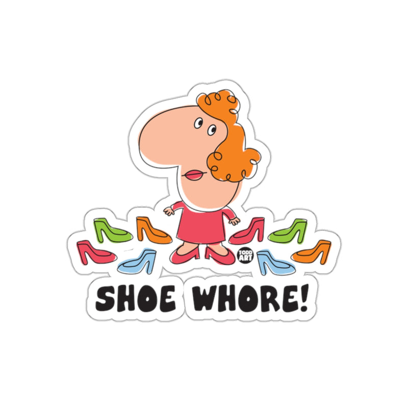 Load image into Gallery viewer, Shoe Whore Funny Cartoon Character Sticker
