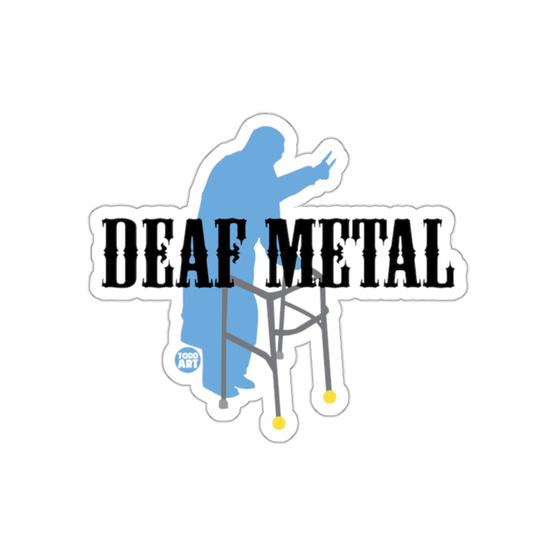 Load image into Gallery viewer, Deaf Metal Funny Rock Music Humor Design Sticker
