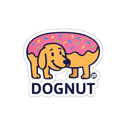 Cute Dognut Dog and Donut Illustration Sticker