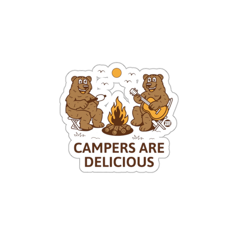 Load image into Gallery viewer, Funny Bears Campers Are Delicious Sticker
