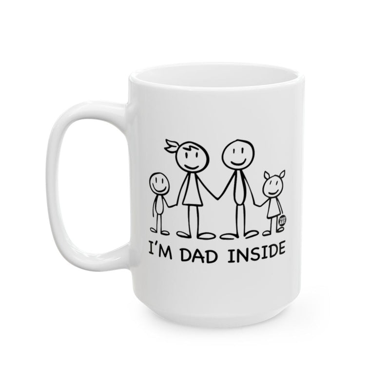 Load image into Gallery viewer, I'm Dad Inside Funny Family Stick Figure Mug
