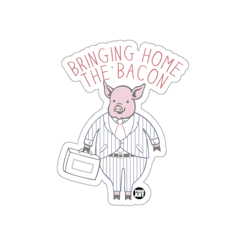 Load image into Gallery viewer, Bringing Home the Bacon Pig Boss Wearing a Suit sticker
