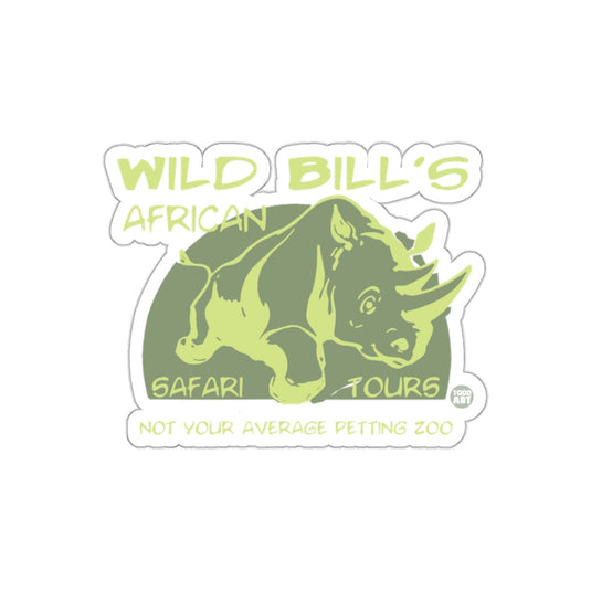 Wild Bill's African Safari Tours Rhino Graphic sticker