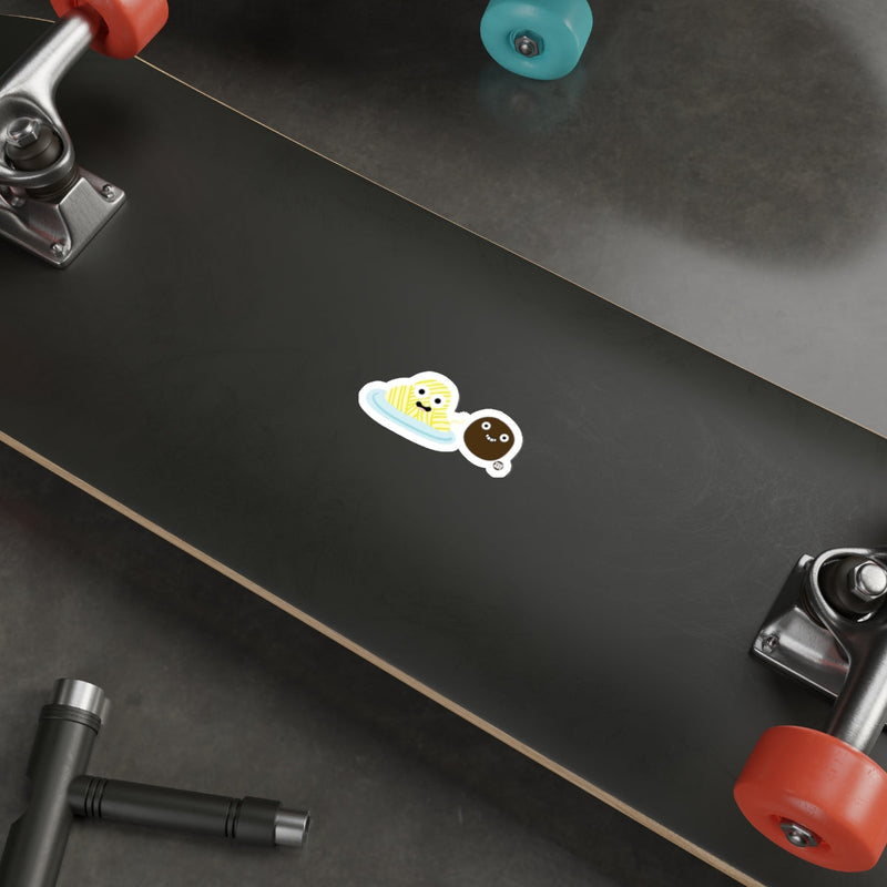 Load image into Gallery viewer, Cute Egg and Toast Design on Skateboard Deck
