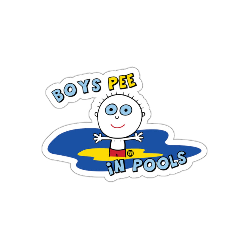 Load image into Gallery viewer, Boys Pee in Pools Funny Graphic Sticker for Kids

