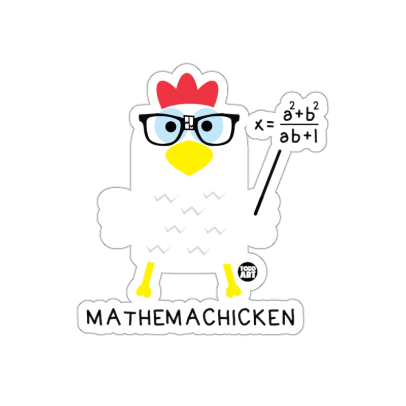 Load image into Gallery viewer, Funny Math Chicken Geeks Mathemachicken Sticker
