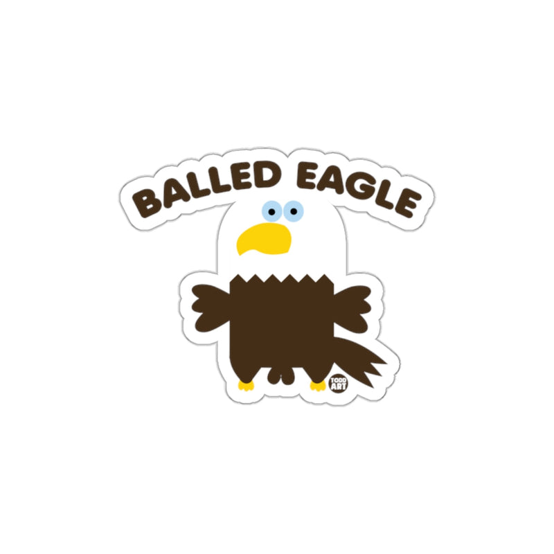 Load image into Gallery viewer, Balled Eagle Hilarious Cartoon Sticker Decal
