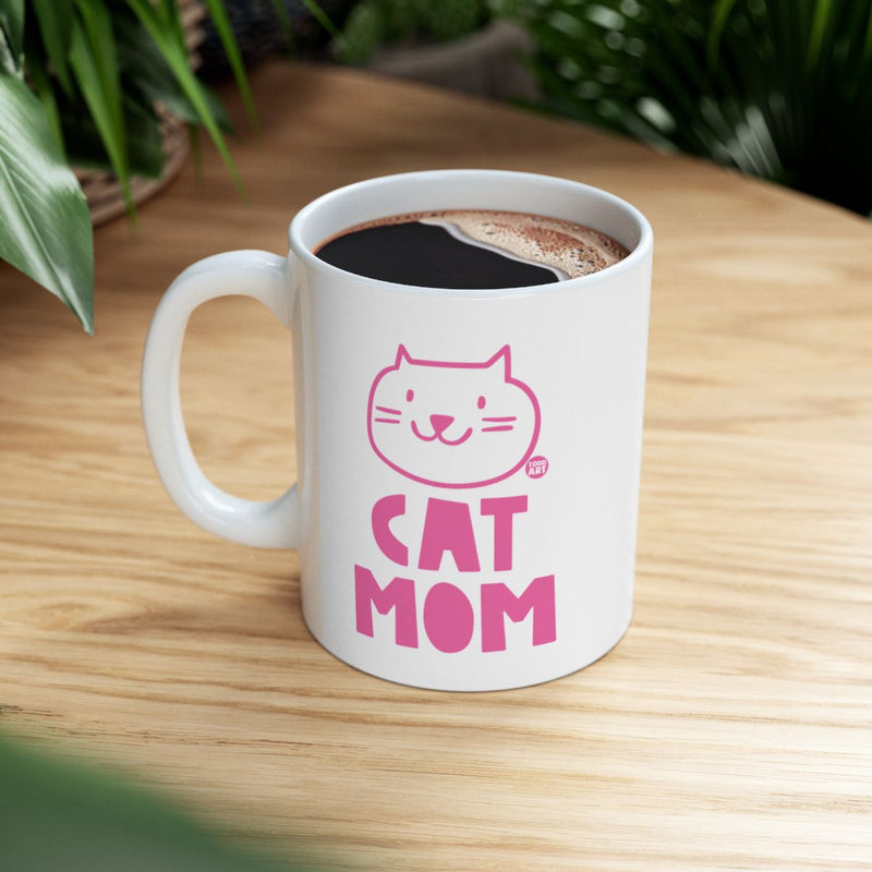Load image into Gallery viewer, Cat Mom Coffee Mug with Cute Pink Cat Design
