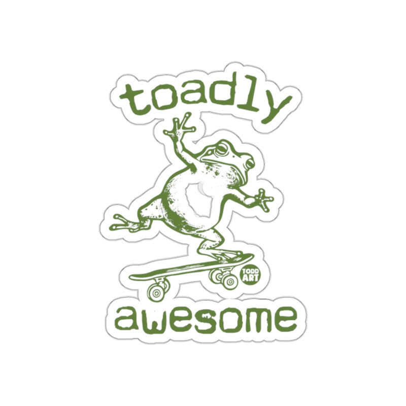 Load image into Gallery viewer, Toadly Awesome Skater Frog Graphic Sticker
