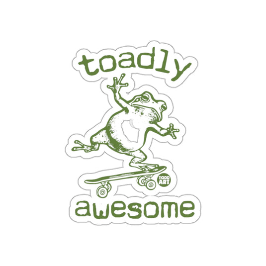 Toadly Awesome Skater Frog Graphic Sticker