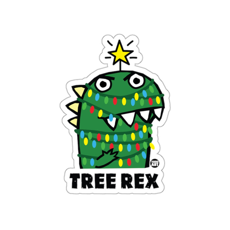 Load image into Gallery viewer, Tree Rex Dinosaur Christmas Lights Design Sticker
