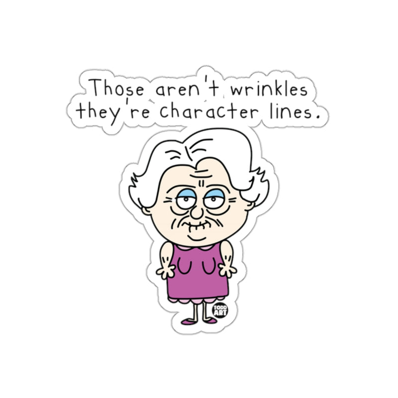 Load image into Gallery viewer, Funny Elderly Woman Character Lines Sticker
