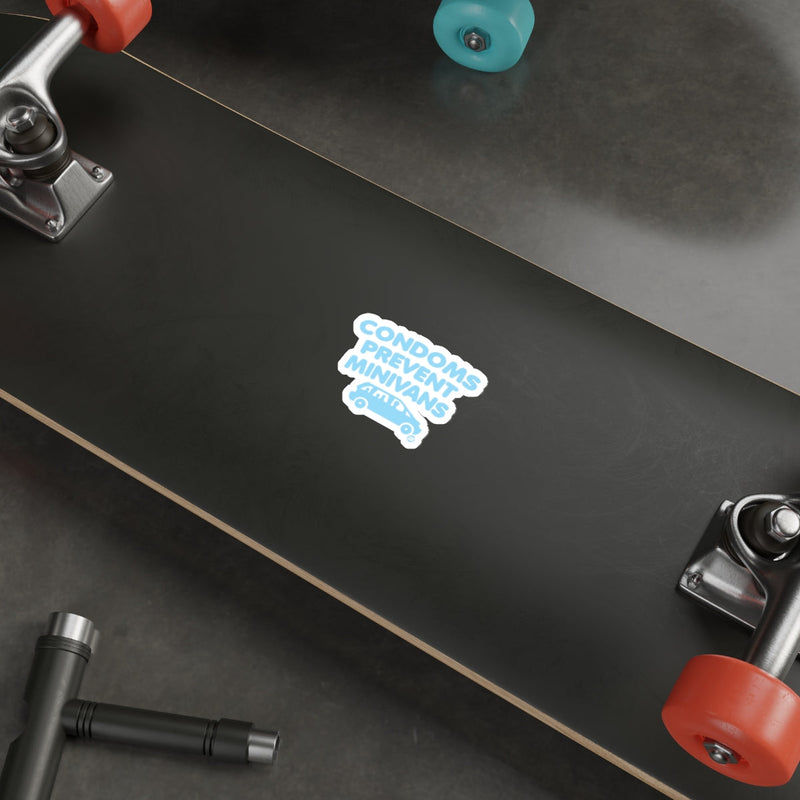 Load image into Gallery viewer, Condoms Prevent Minivans Skateboard Deck Product
