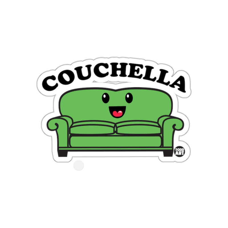 Load image into Gallery viewer, Couchella Happy Green Couch Sticker Fun Design

