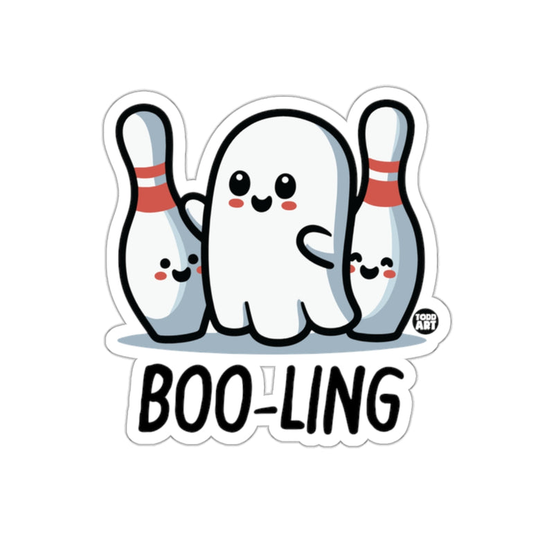 Load image into Gallery viewer, BOO-LING Cute Ghost and Bowling Pins Sticker
