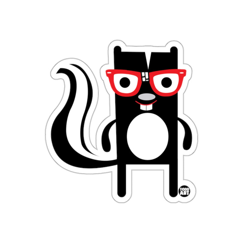 Load image into Gallery viewer, Cute Cartoon Skunk With Red Glasses Design Sticker
