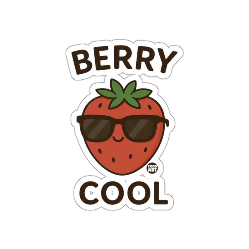Load image into Gallery viewer, Berry Cool Strawberry Cartoon Sticker Fun Decal
