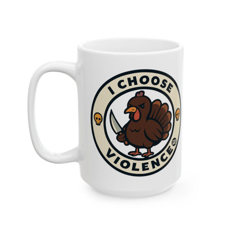 Load image into Gallery viewer, I Choose Violence Chicken with Knife Graphic Mug
