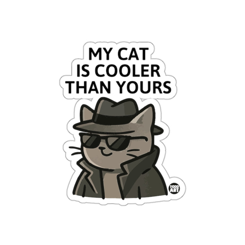 Load image into Gallery viewer, My Cat Is Cooler Than Yours With Hat And Sunglasses sticker
