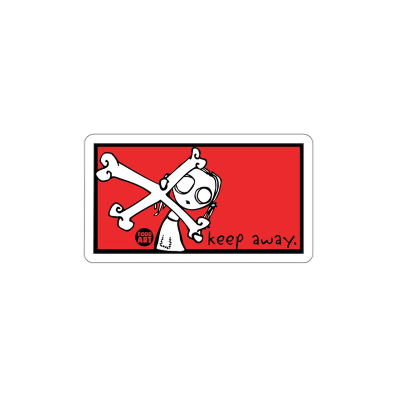 Load image into Gallery viewer, Keep Away Todd Art Skeleton Character Sticker
