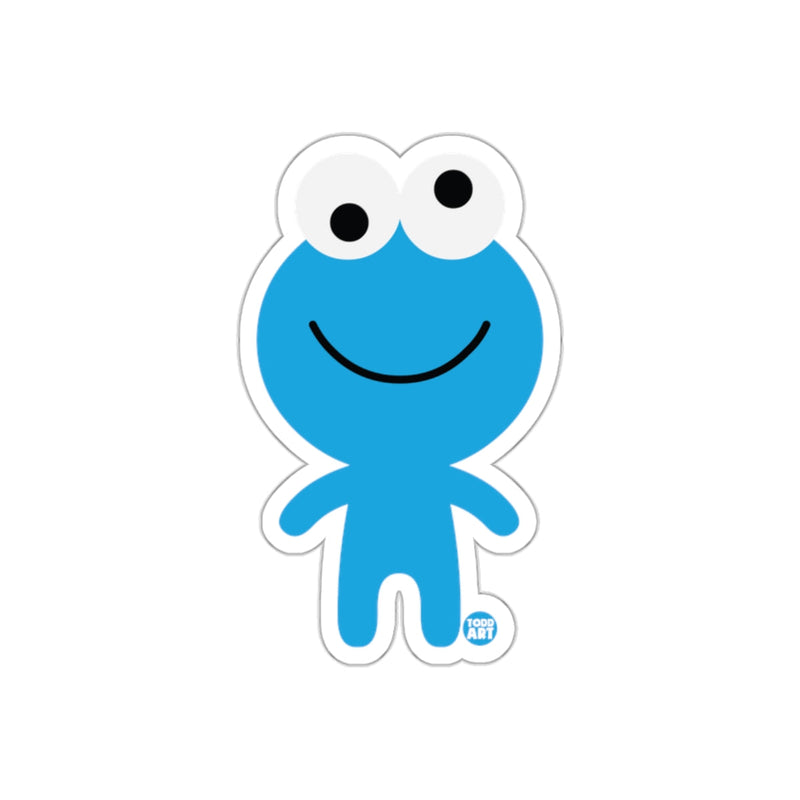 Load image into Gallery viewer, Cute Blue Smiling Character Sticker for Kids and Fans
