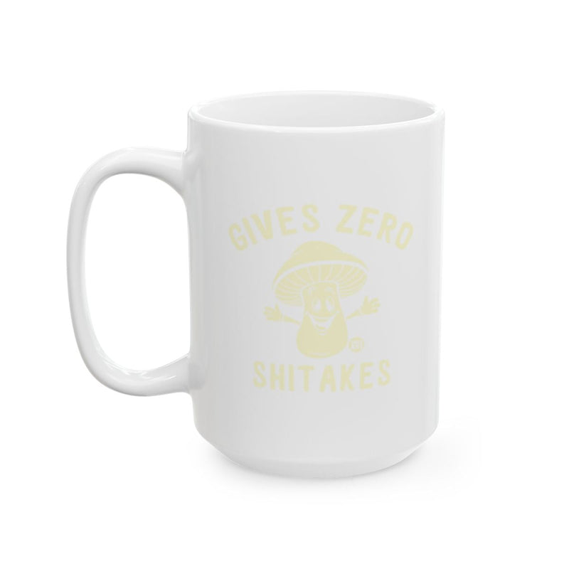 Load image into Gallery viewer, Gives Zero Shitakes Funny Coffee Mug
