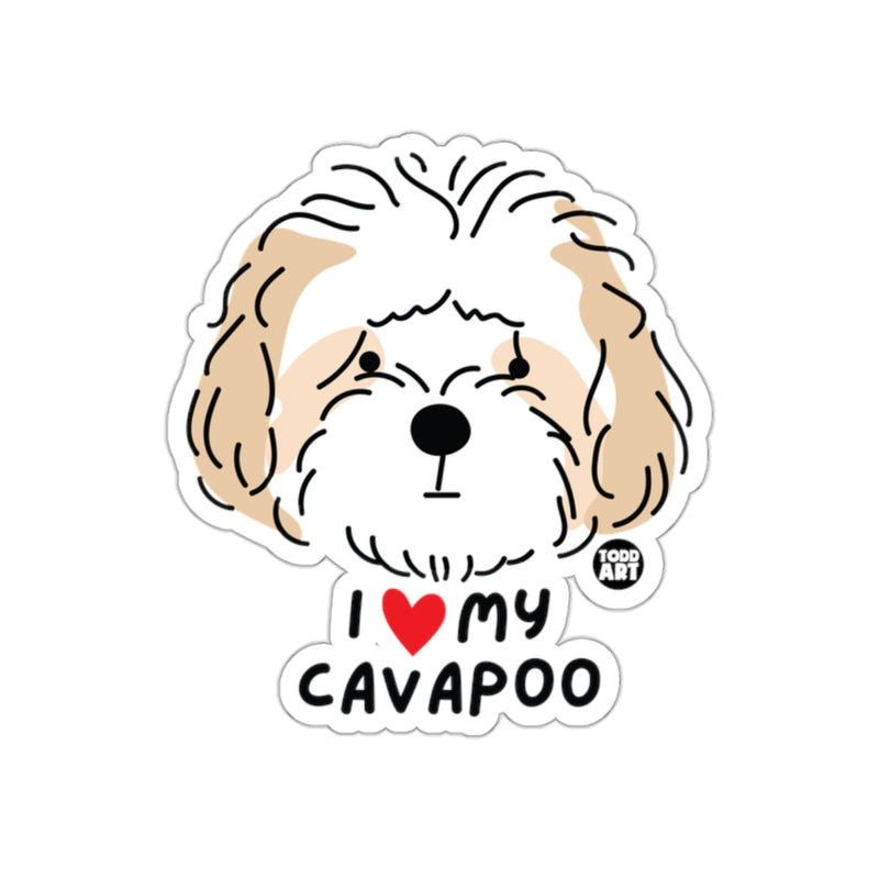 Load image into Gallery viewer, I Love My Cavapoo Cute Dog Breed Sticker
