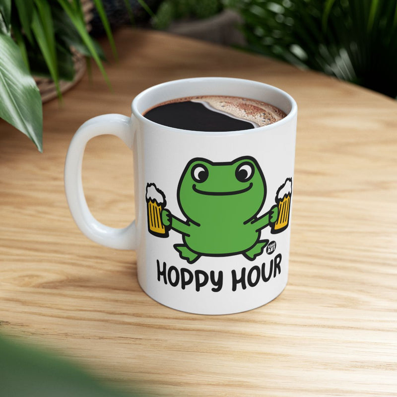Load image into Gallery viewer, Hoppy Hour Frog With Beer Mug Funny Coffee Mug
