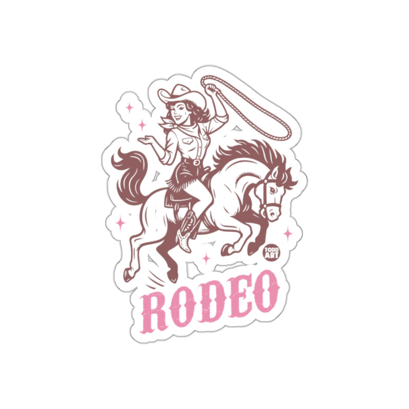 Load image into Gallery viewer, Retro Cowgirl Rodeo Sticker Vintage Western Design

